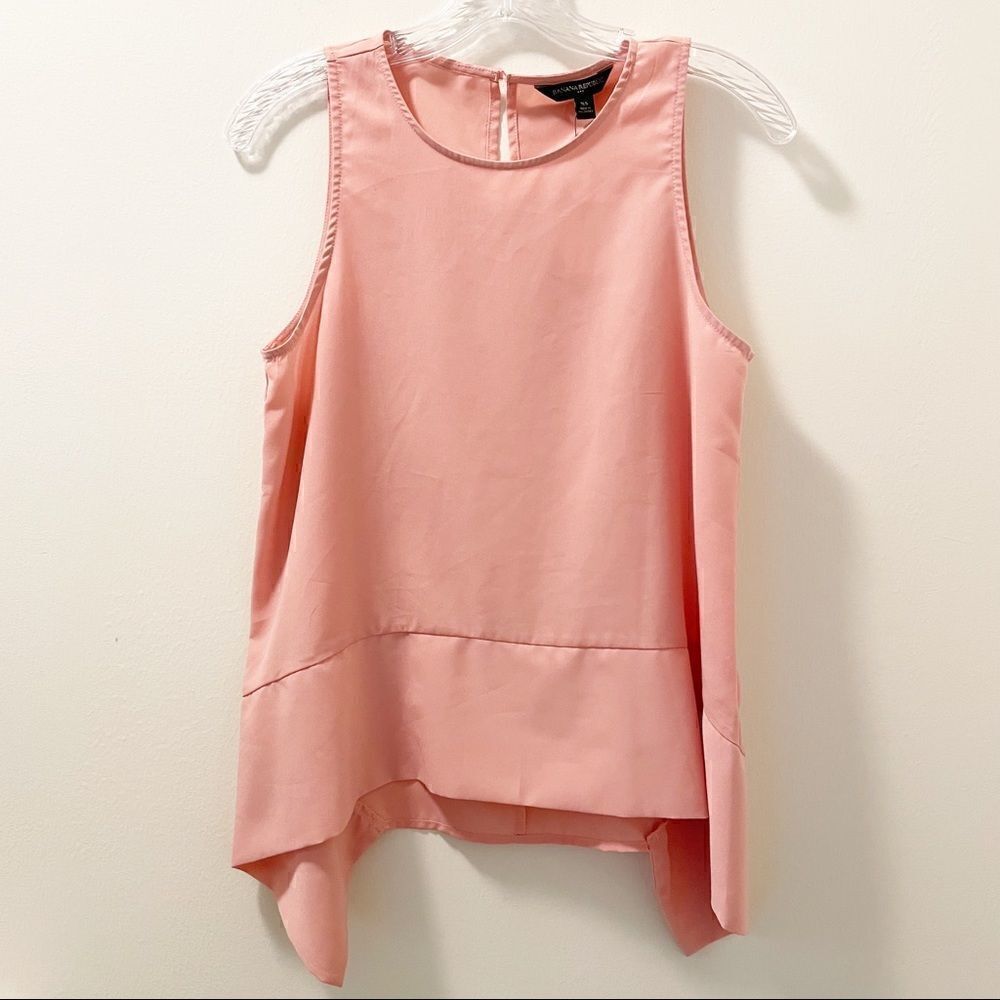 Banana Republic Pink Asymmetrical Sleeveless Blouse - Size XS